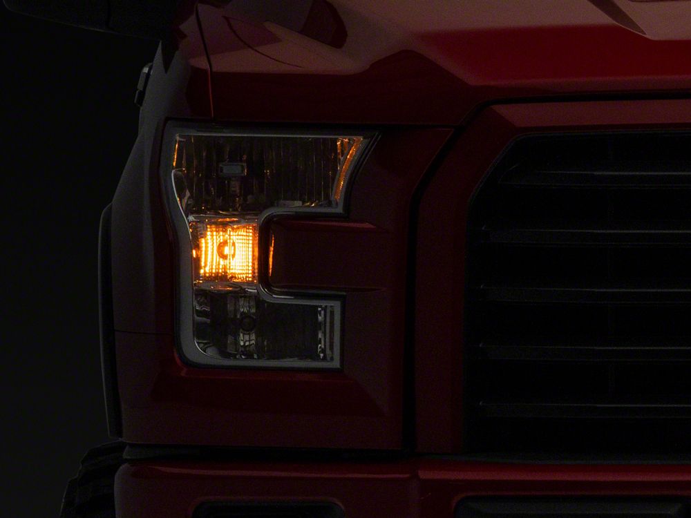 Raxiom Axial Series OEM Style Replacement Headlights; Chrome Housing; Clear Lens (15-17 F-150 w/ Factory Halogen Headlights)