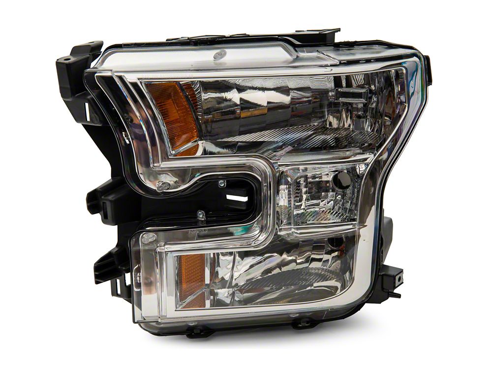 Raxiom Axial Series OEM Style Replacement Headlights; Chrome Housing; Clear Lens (15-17 F-150 w/ Factory Halogen Headlights)