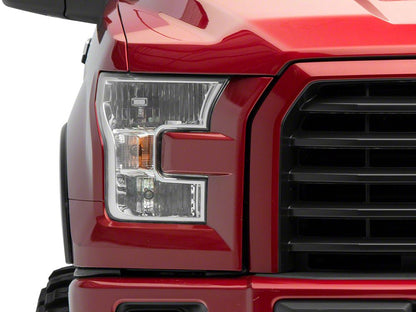Raxiom Axial Series OEM Style Replacement Headlights; Chrome Housing; Clear Lens (15-17 F-150 w/ Factory Halogen Headlights)