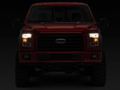 Raxiom Axial Series OEM Style Replacement Headlights; Chrome Housing; Clear Lens (15-17 F-150 w/ Factory Halogen Headlights)