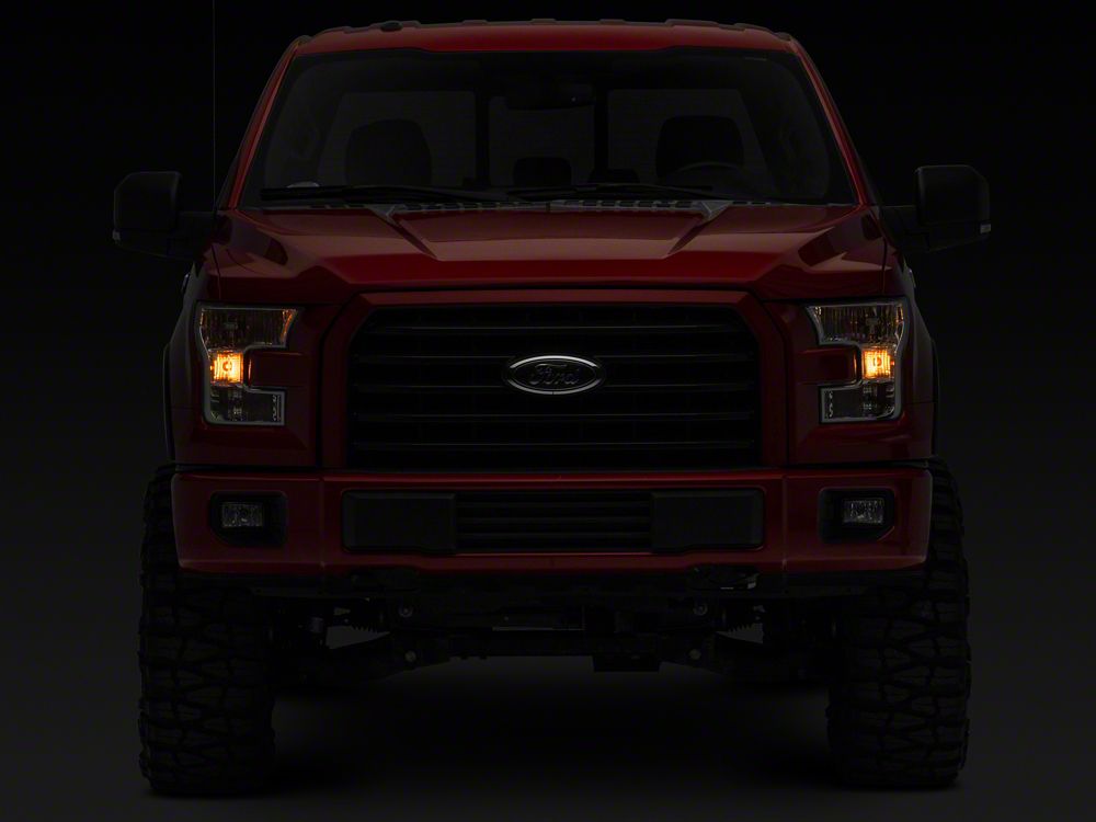 Raxiom Axial Series OEM Style Replacement Headlights; Chrome Housing; Clear Lens (15-17 F-150 w/ Factory Halogen Headlights)