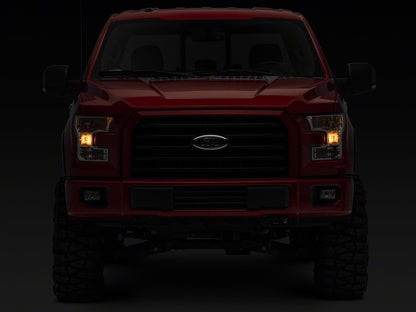 Raxiom Axial Series OEM Style Replacement Headlights; Chrome Housing; Clear Lens (15-17 F-150 w/ Factory Halogen Headlights)