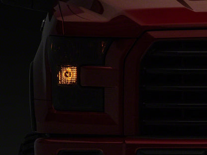 Raxiom Axial Series OEM Style Replacement Headlights; Chrome Housing; Smoked Lens (15-17 F-150 w/ Factory Halogen Headlights)