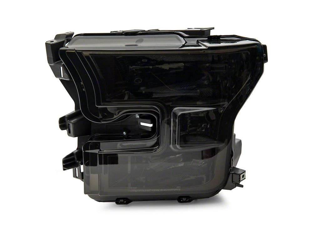 Raxiom Axial Series OEM Style Replacement Headlights; Chrome Housing; Smoked Lens (15-17 F-150 w/ Factory Halogen Headlights)