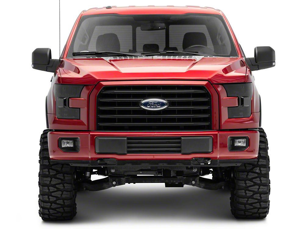 Raxiom Axial Series OEM Style Replacement Headlights; Chrome Housing; Smoked Lens (15-17 F-150 w/ Factory Halogen Headlights)