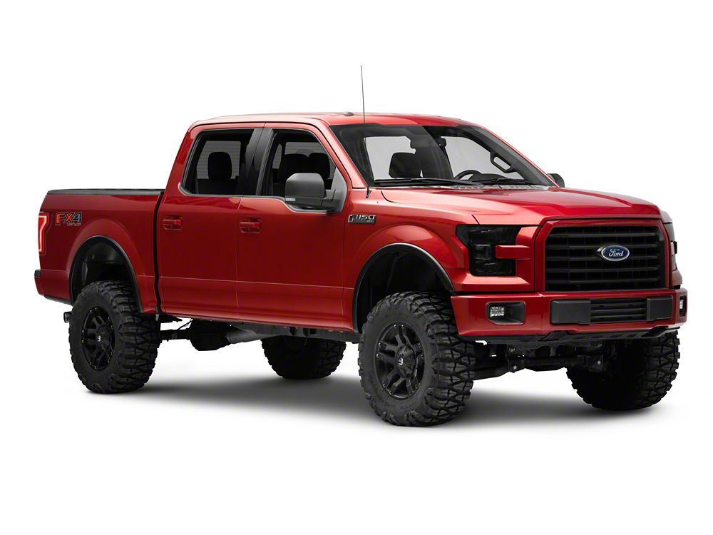 Raxiom Axial Series OEM Style Replacement Headlights; Chrome Housing; Smoked Lens (15-17 F-150 w/ Factory Halogen Headlights)