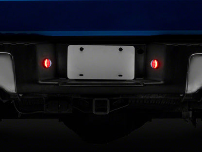 Raxiom Axial Series LED License Plate Lamps; Red and White (10-14 F-150)