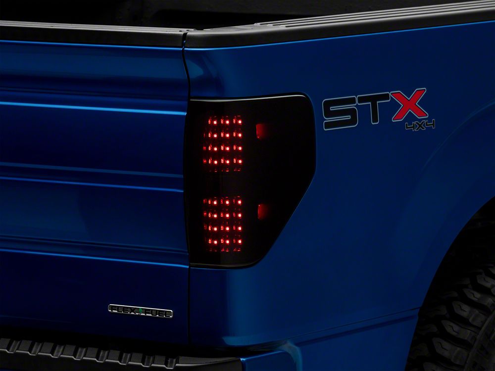 Raxiom Axial Series LED Tail Lights; Black Housing; Smoked Lens (09-14 F-150 Styleside)
