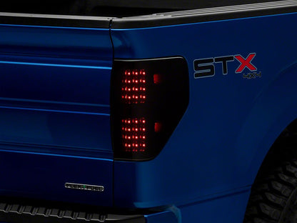 Raxiom Axial Series LED Tail Lights; Black Housing; Smoked Lens (09-14 F-150 Styleside)