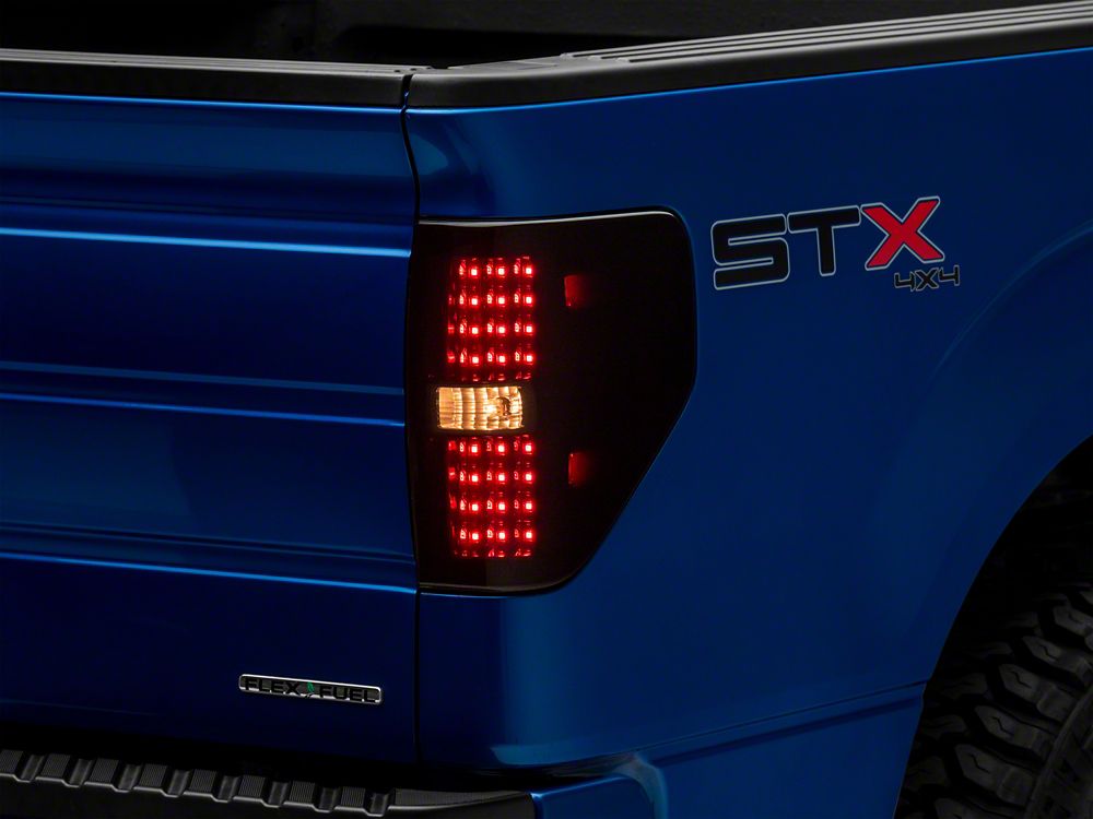 Raxiom Axial Series LED Tail Lights; Black Housing; Smoked Lens (09-14 F-150 Styleside)