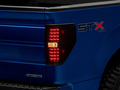 Raxiom Axial Series LED Tail Lights; Black Housing; Smoked Lens (09-14 F-150 Styleside)