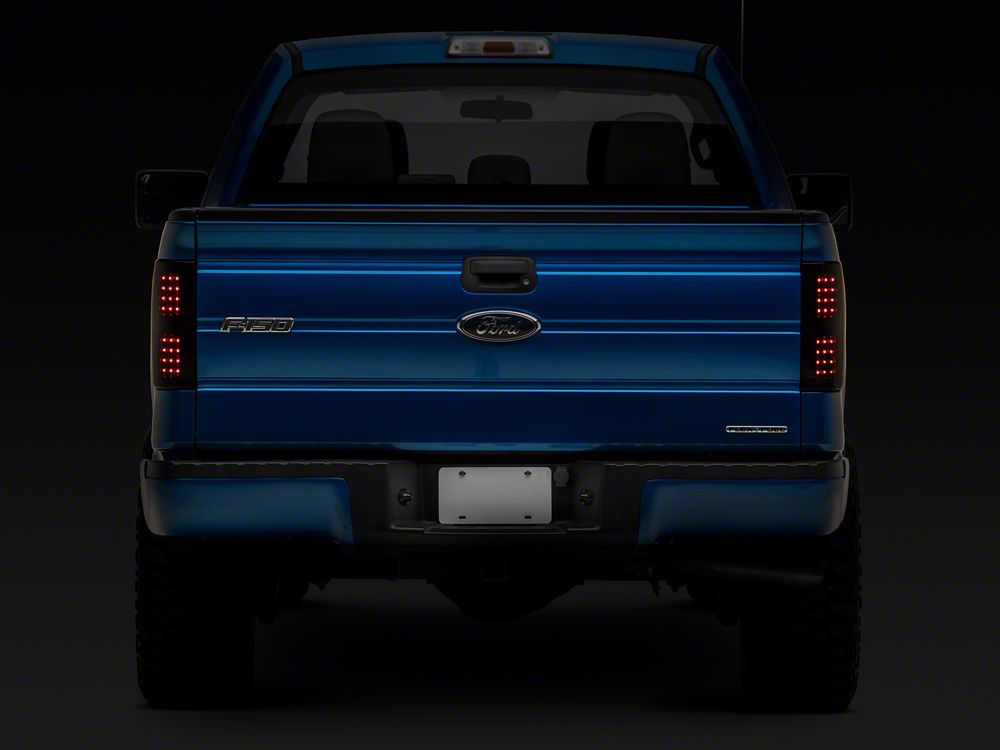 Raxiom Axial Series LED Tail Lights; Black Housing; Smoked Lens (09-14 F-150 Styleside)