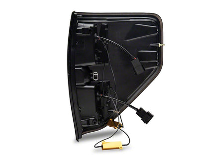 Raxiom Axial Series LED Tail Lights with Halo; Black Housing; Smoked Lens (09-14 F-150 Styleside)