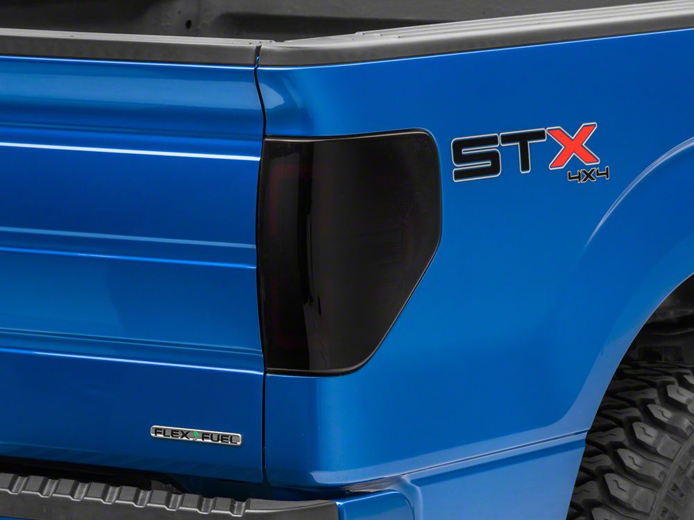 Raxiom Axial Series LED Tail Lights with Halo; Black Housing; Smoked Lens (09-14 F-150 Styleside)