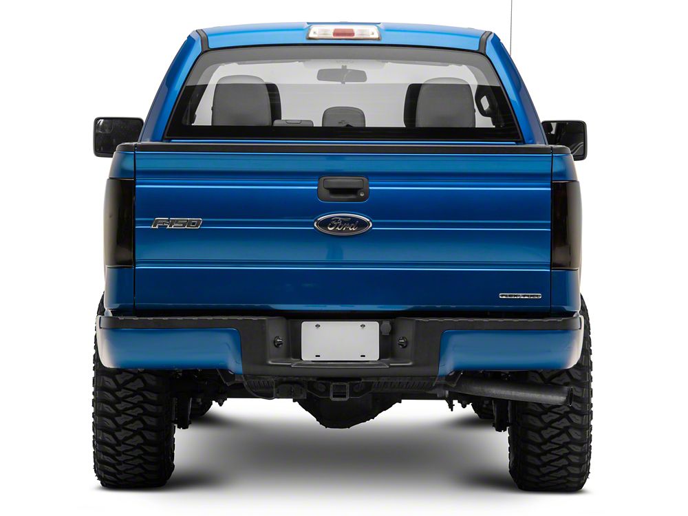 Raxiom Axial Series LED Tail Lights with Halo; Black Housing; Smoked Lens (09-14 F-150 Styleside)