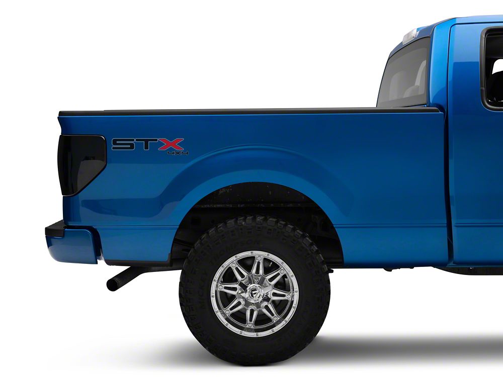 Raxiom Axial Series LED Tail Lights with Halo; Black Housing; Smoked Lens (09-14 F-150 Styleside)