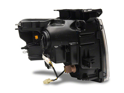 Raxiom Axial Series Headlights with LED Bar; Black Housing; Clear Lens (09-14 F-150 w/ Factory Halogen Headlights)