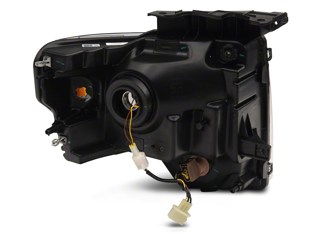 Raxiom Axial Series Headlights with Sequential LED Bar; Black Housing; Clear Lens (09-14 F-150 w/ Factory Halogen Headlights)