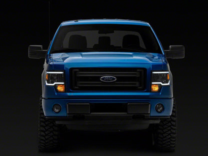 Raxiom Axial Series Headlights with Sequential LED Bar; Black Housing; Clear Lens (09-14 F-150 w/ Factory Halogen Headlights)