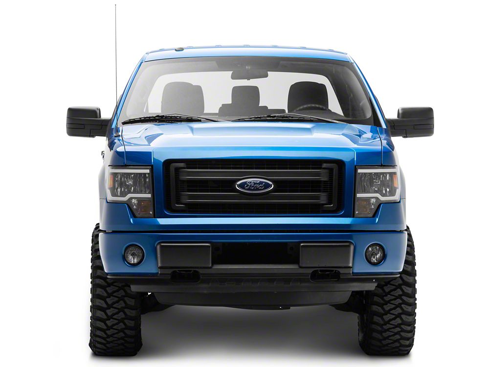 Raxiom Axial Series Headlights with Sequential LED Bar; Black Housing; Clear Lens (09-14 F-150 w/ Factory Halogen Headlights)