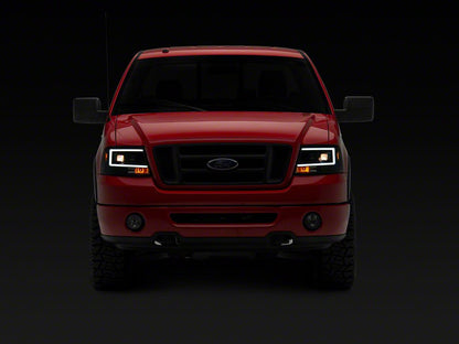 Raxiom Axial Series Projector Headlights; Black Housing; Clear Lens (04-08 F-150)