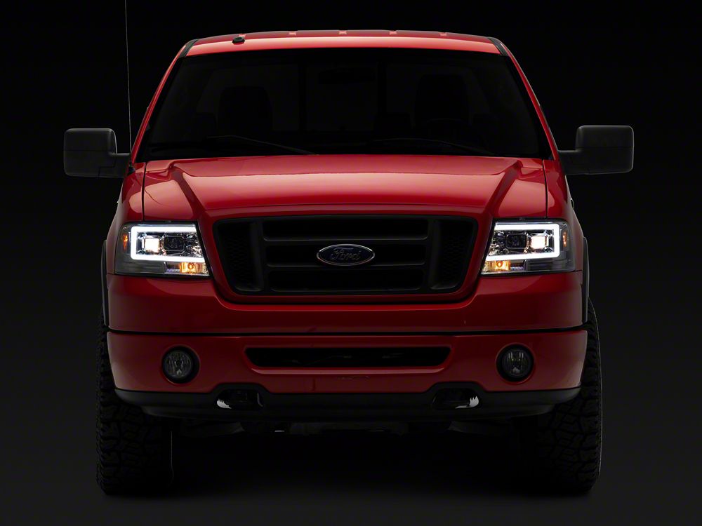 Raxiom Axial Series Projector Headlights; Chrome Housing; Clear Lens (04-08 F-150)