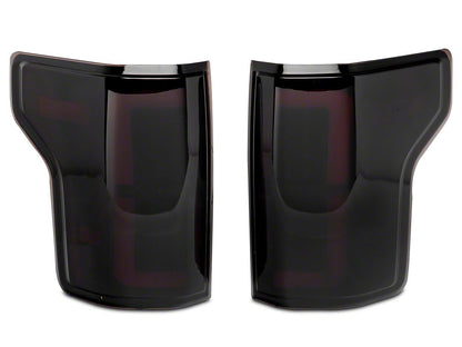 Raxiom Axial Series LED Tail Lights; Black Housing; Smoked Lens (15-17 F-150 w/ Factory Halogen Tail Lights)