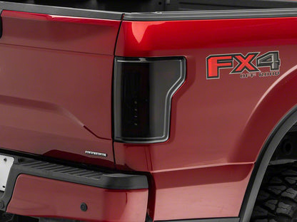 Raxiom Axial Series LED Tail Lights; Black Housing; Smoked Lens (15-17 F-150 w/ Factory Halogen Tail Lights)