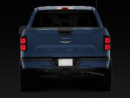 Raxiom Horizon LED Tail Lights; Black Housing; Clear Lens (15-20 F-150 w/ Factory Halogen Non-BLIS Tail Lights)