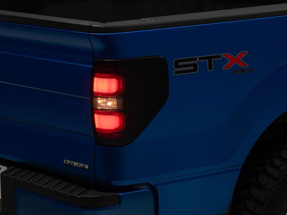 Raxiom Axial Series LED Tail Lights; Black Housing; Smoked Lens (09-14 F-150 Styleside)