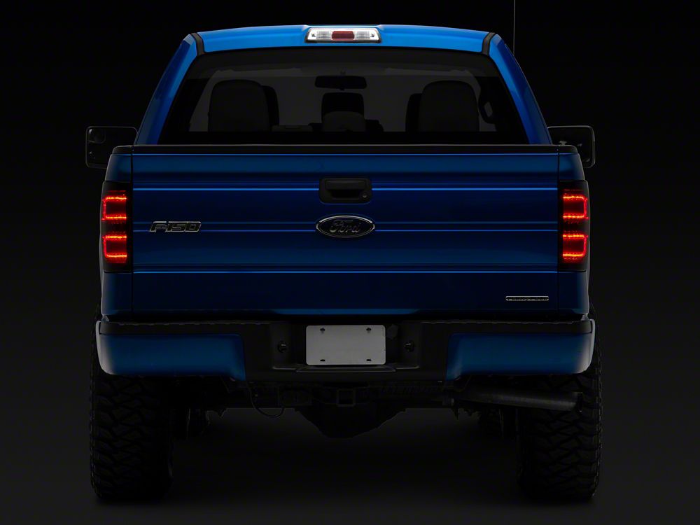 Raxiom Axial Series LED Tail Lights; Black Housing; Smoked Lens (09-14 F-150 Styleside)