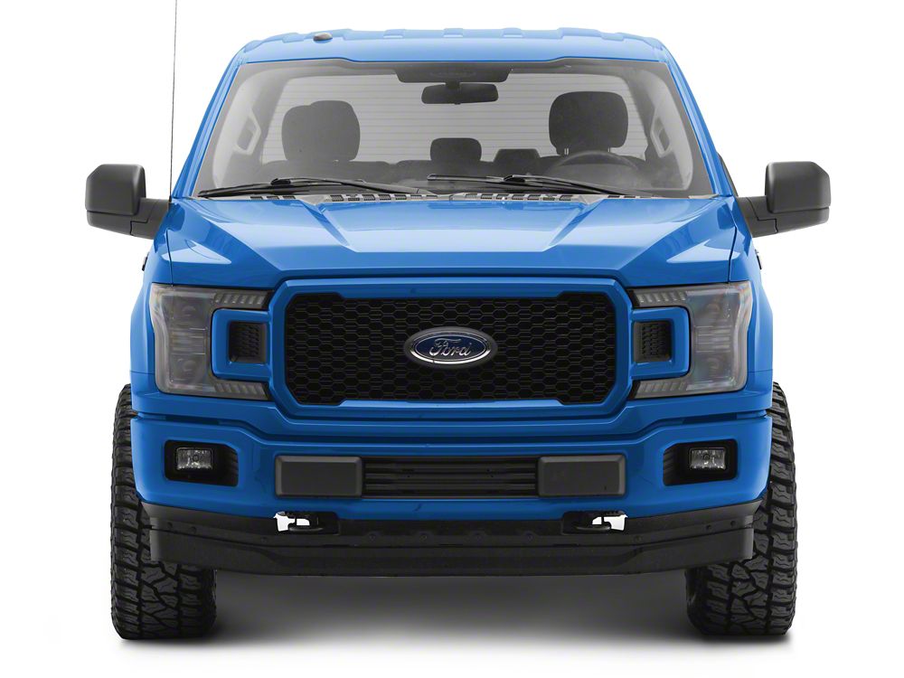 Raxiom LED Halo Surround Headlights with Amber DRL; Black Housing; Clear Lens (18-20 F-150 w/ Factory Halogen Headlights)