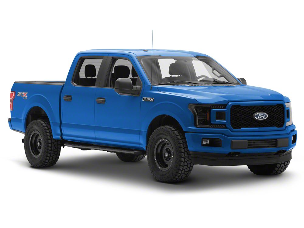 Raxiom LED Halo Surround Headlights with Amber DRL; Black Housing; Clear Lens (18-20 F-150 w/ Factory Halogen Headlights)