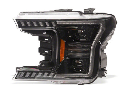 Raxiom LED Halo Surround Headlights with White DRL; Black Housing; Clear Lens (18-20 F-150 w/ Factory Halogen Headlights)