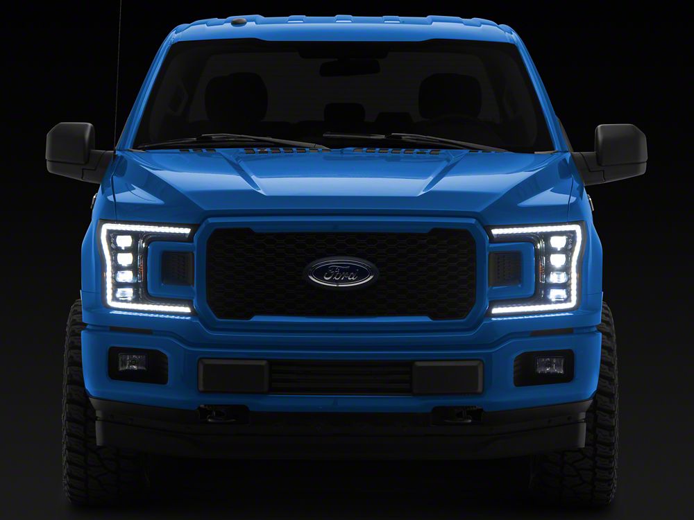 Raxiom CXR Series V2 LED Headlights; Black Housing; Clear Lens (18-20 F-150, Excluding Raptor)