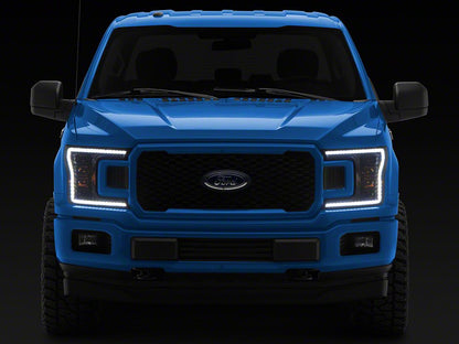 Raxiom CXR Series V2 LED Headlights; Black Housing; Clear Lens (18-20 F-150, Excluding Raptor)