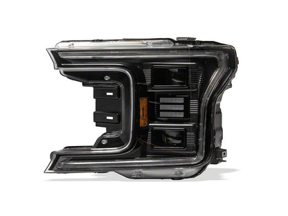 Raxiom CXR Series LED Headlights with Sequential Turn Signals; Black Housing; Clear Lens (18-20 F-150 w/ Factory Halogen Headlights)