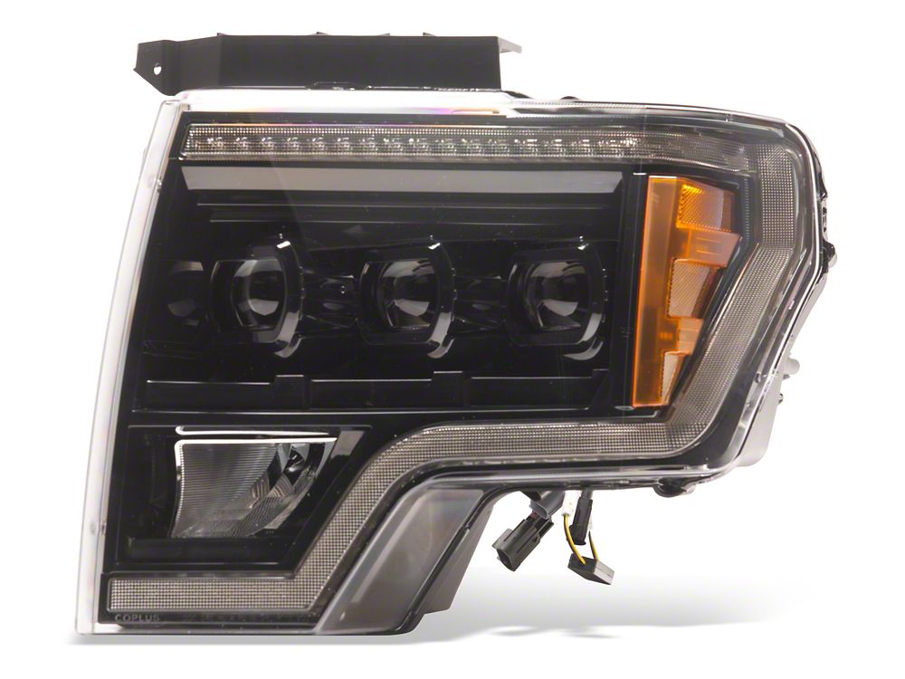Raxiom CXR Series LED Projector Headlights; Black Housing; Clear Lens (09-14 F-150)