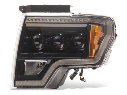 Raxiom CXR Series LED Projector Headlights; Black Housing; Clear Lens (09-14 F-150)