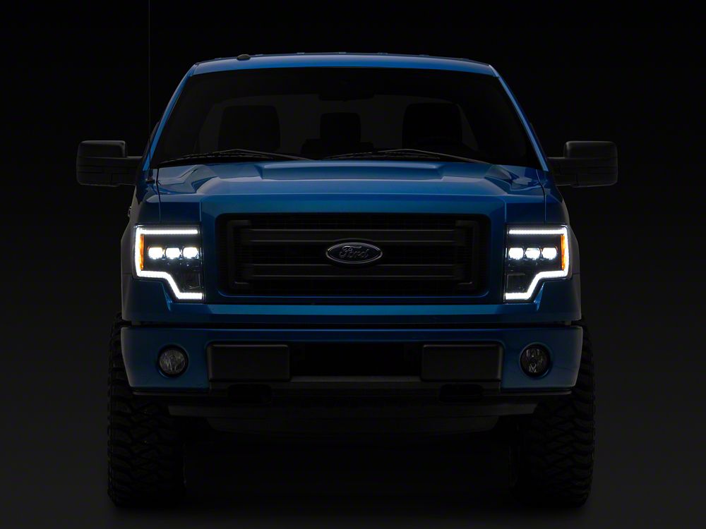 Raxiom CXR Series LED Projector Headlights; Black Housing; Clear Lens (09-14 F-150)