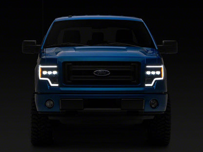 Raxiom CXR Series LED Projector Headlights; Black Housing; Clear Lens (09-14 F-150)