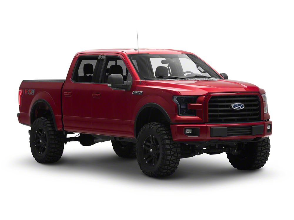 Raxiom CXR Series LED Headlights with DRL and Sequential Turn Signals; Black Housing; Clear Lens (15-17 F-150 w/ Factory Halogen Headlights)