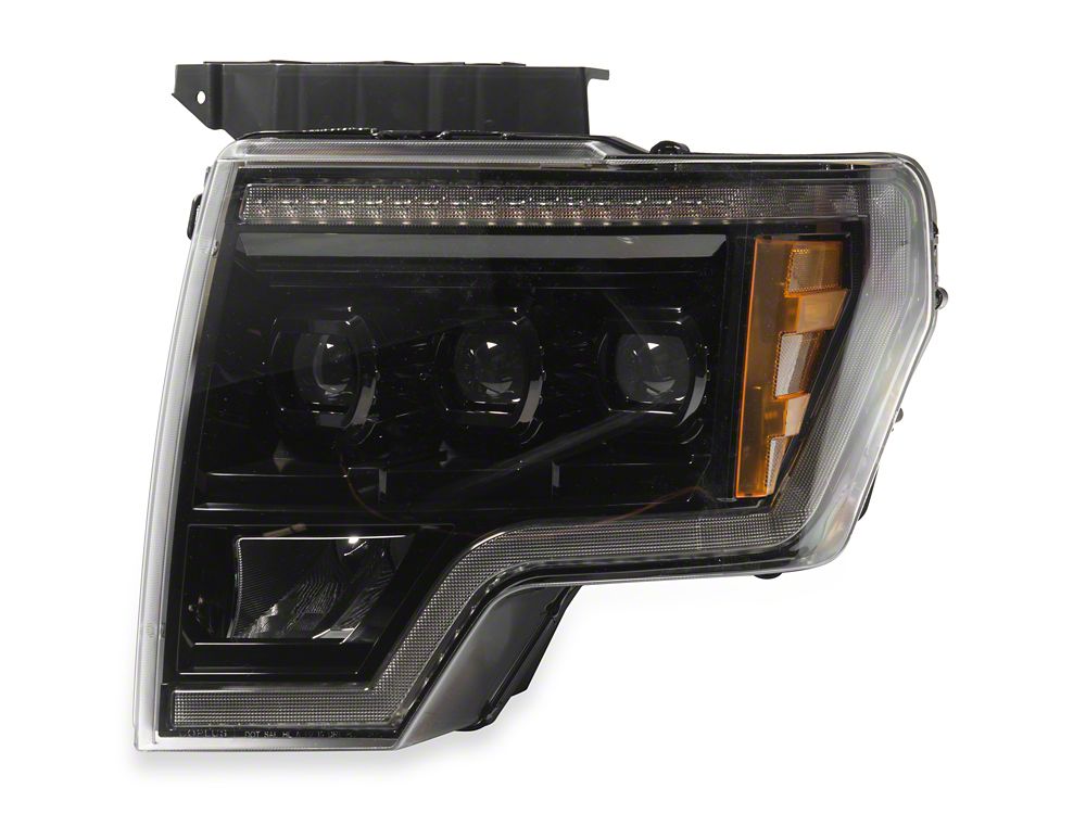 Raxiom CXR Series LED Headlights with Amber DRL; Black Housing; Clear Lens (09-14 F-150)