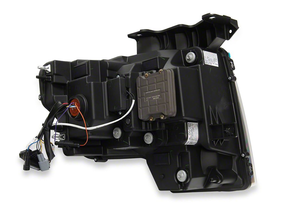 Raxiom CXR Series LED Headlights with Amber DRL; Black Housing; Clear Lens (09-14 F-150)