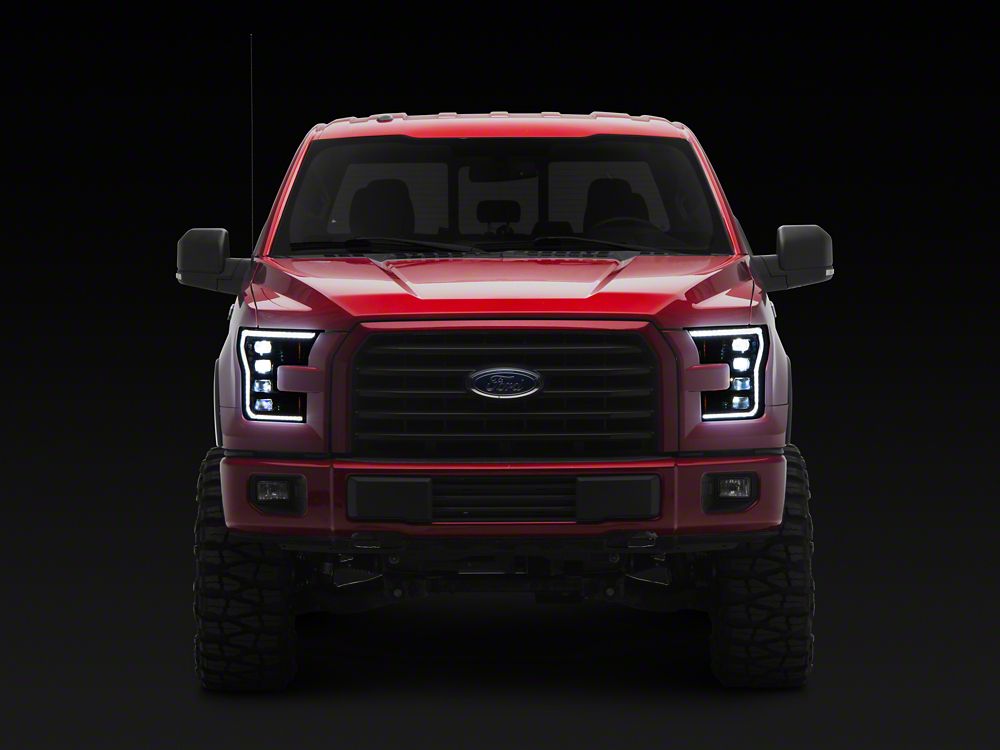 Raxiom CXR Series V2 LED Projector Headlights; Black Housing; Clear Lens (15-17 F-150; 18-20 F-150 Raptor)