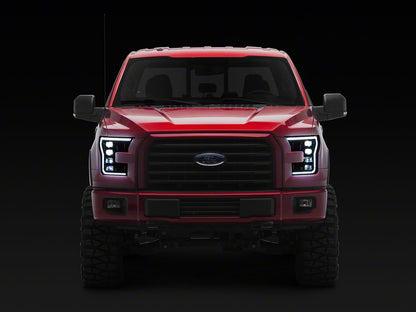 Raxiom CXR Series V2 LED Projector Headlights; Black Housing; Clear Lens (15-17 F-150; 18-20 F-150 Raptor)