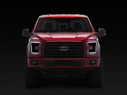 Raxiom CXR Series V2 LED Projector Headlights; Black Housing; Clear Lens (15-17 F-150; 18-20 F-150 Raptor)
