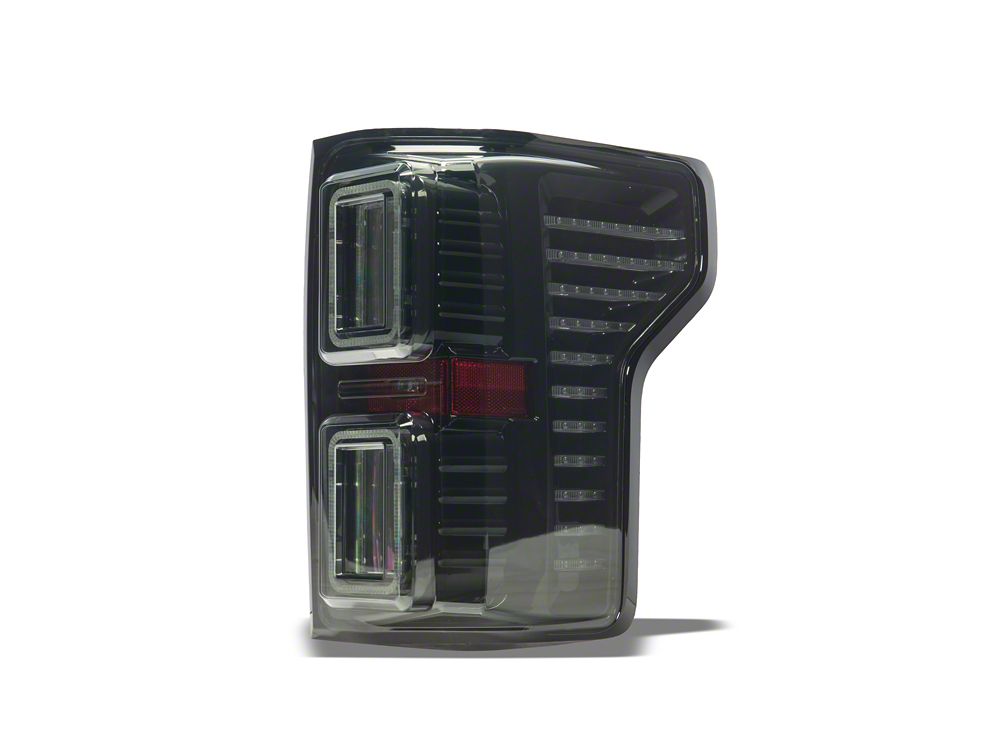 Raxiom CXR Series LED Tail Lights; Black Housing; Smoked Lens (15-17 F-150 w/ Factory Halogen Non-BLIS Tail Lights)