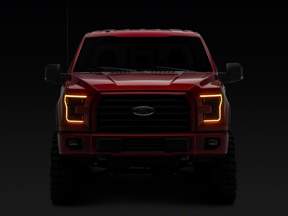 Raxiom CXR Series LED Headlights; Black Housing; Clear Lens (15-17 F-150 w/ Factory Halogen Headlights)