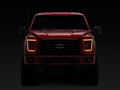 Raxiom CXR Series LED Headlights; Black Housing; Clear Lens (15-17 F-150 w/ Factory Halogen Headlights)